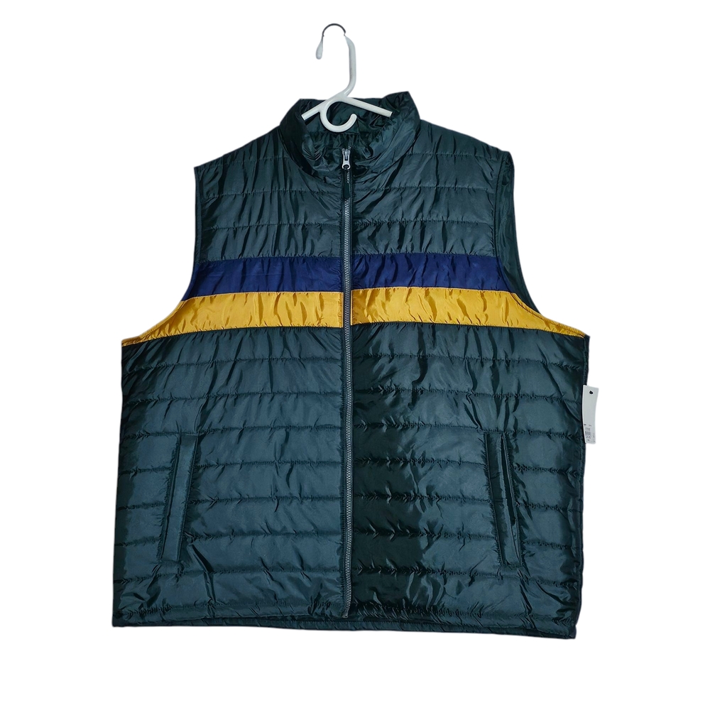 🔥 Sonoma Puffer Vest Supreme Green Striped Men's XXL